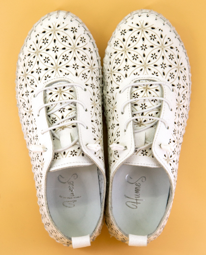 Жіночі ортопедичні туфлі Izdiri 761 (Білі) #5