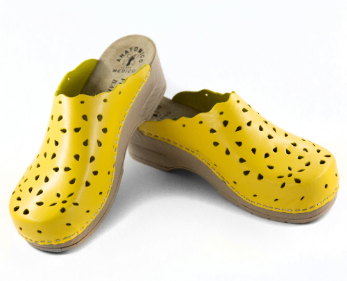 Жіночі анатомічні сабо Fratelli Babb D-43 (Жовті) #4